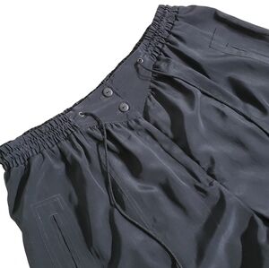 VINTAGE Y2K Black Parachute Pants Yoked Elastic waist with drawstrings L